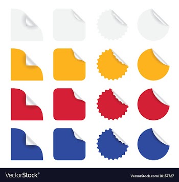 Set of stickers vector image