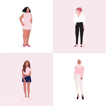 Set of strong women full body vector | Free stock vector - 524265