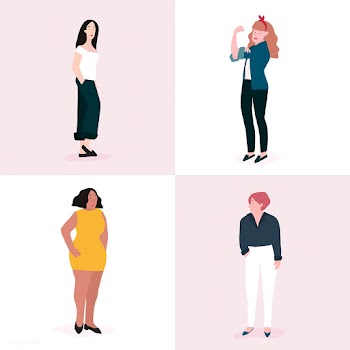 Set of strong women full body vector | Free stock vector - 524277