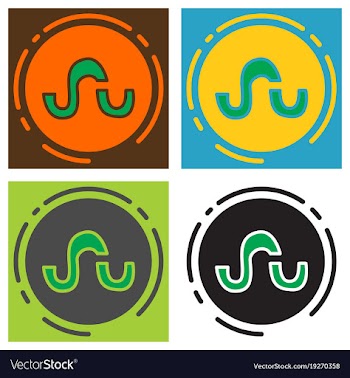 Set of stumbleupon color glossy icon realistic vector image