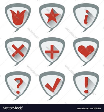 Set of stylish icons pointers for the map vector image
