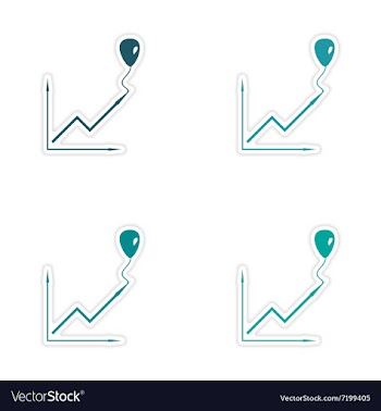 Set of stylish sticker on paper balloon and vector image