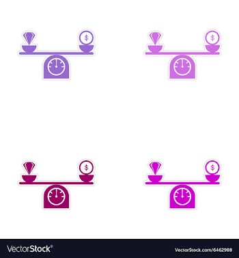 Set of stylish sticker on paper diamonds money on vector image