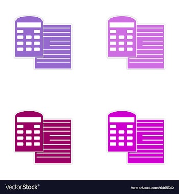 Set of stylish sticker on paper documents and vector image