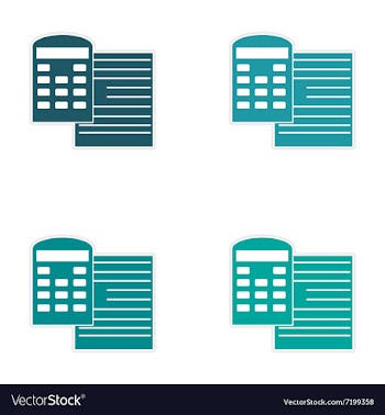 Set of stylish sticker on paper documents and vector image