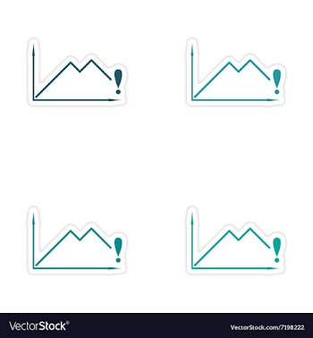 Set of stylish sticker on paper economic schedule vector image
