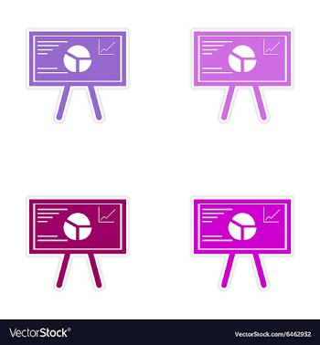 Set of stylish sticker on paper infographics at vector image