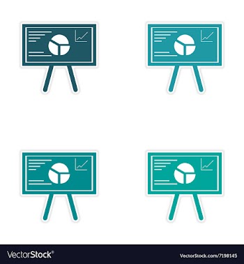 Set of stylish sticker on paper infographics at vector image
