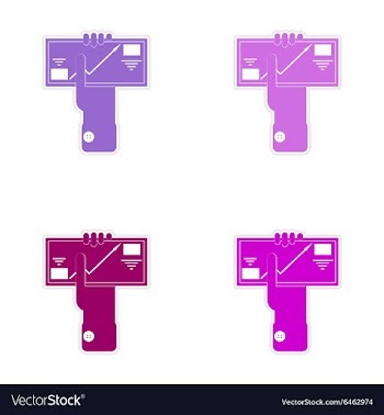 Set of stylish sticker on paper infographics in vector image