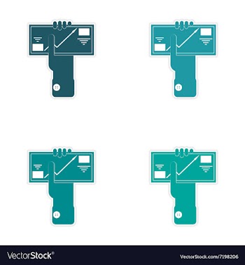 Set of stylish sticker on paper infographics in vector image