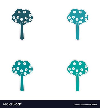 Set of stylish sticker on paper Money Tree vector image