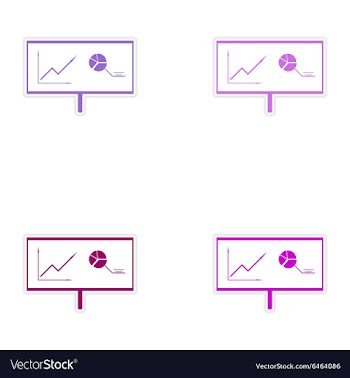 Set of stylish sticker on paper Presentation of vector image