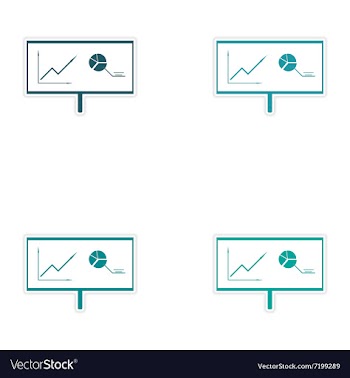 Set of stylish sticker on paper Presentation of vector image