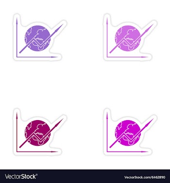 Set of stylish sticker on paper schedule and the vector image