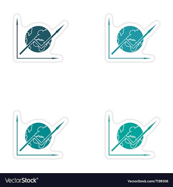 Set of stylish sticker on paper schedule and the vector image