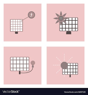 Set of sun energy icons on color backgrounds vector image