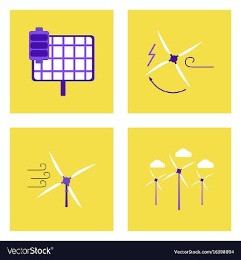 Set of sun energy icons on color backgrounds vector image