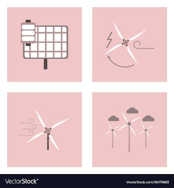 Set of sun energy icons on color backgrounds vector image