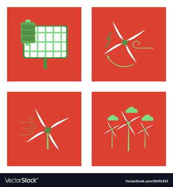 Set of sun energy icons on color backgrounds vector image