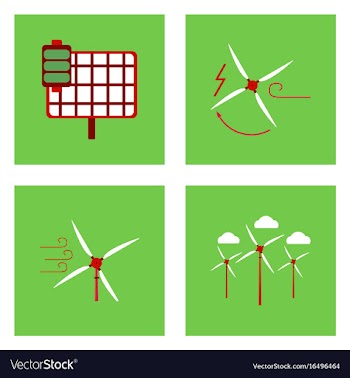 Set of sun energy icons on color backgrounds vector image