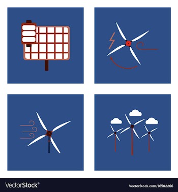 Set of sun energy icons on color backgrounds vector image