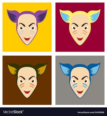 Set of superhero animal cartoon flat vector image