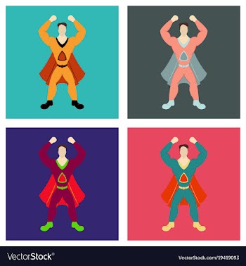 Set of superhero cartoon icon with superman on vector image