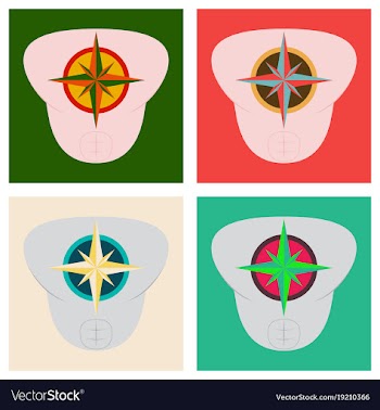 Set of superhero color flat badges emblems logos vector image