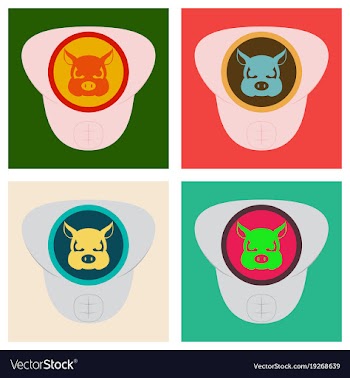 Set of superhero color flat badges emblems logos vector image
