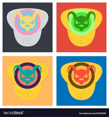 Set of superhero color flat badges emblems logos vector image