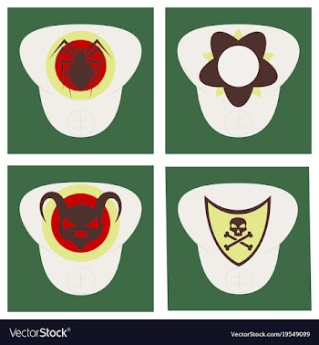 Set of superhero color flat badges emblems logos vector image