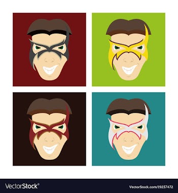 Set of superhero in action superhero character vector image