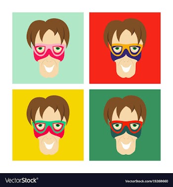 Set of superhero in action superhero character vector image