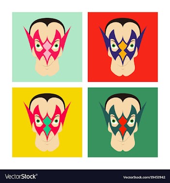 Set of superhero in action superhero character vector image