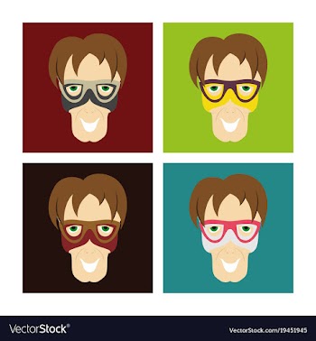 Set of superhero in action superhero character vector image