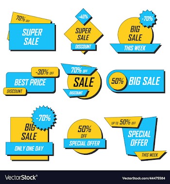 set of tags and labels for sale template