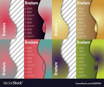 Set of template design for brochure annualreport vector image