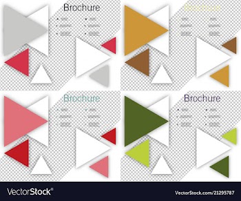 Set of template design for brochure annualreport vector image