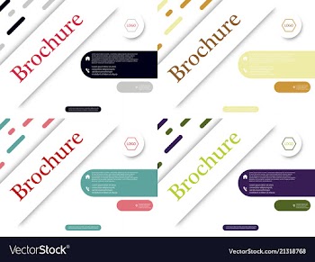 Set of template design for brochure annualreport vector image
