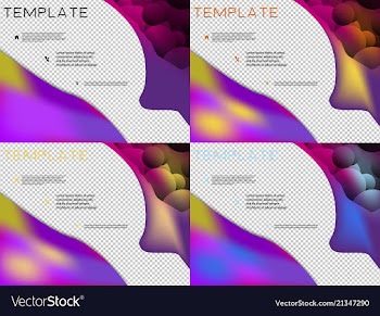 Set of template design for brochure annualreport vector image