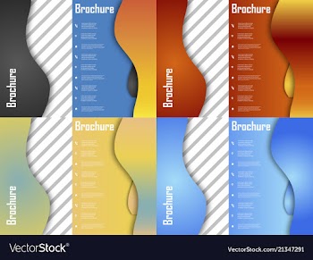 Set of template design for brochure annualreport vector image