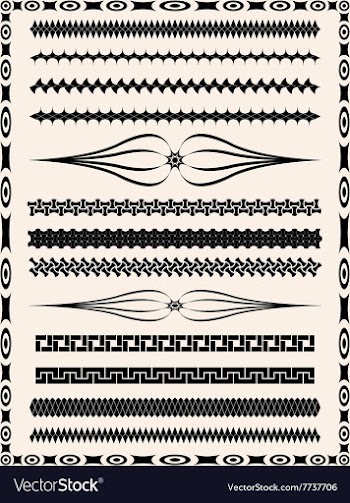 Set of text and page dividers vector image