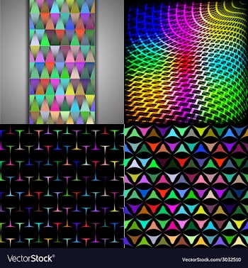 Set of texture many small brightly colored figures vector image