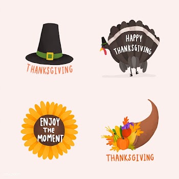 Set of Thanksgiving and autumn illustrations | Free stock vector - 472842