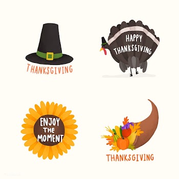 Set of Thanksgiving and autumn illustrations | Free stock vector - 472869