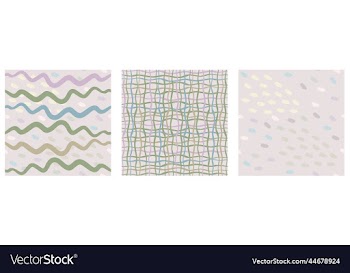 set of three seamless abstract pastel patterns