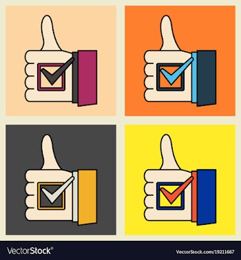 Set of thumbs up like social network facebook etc vector image