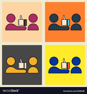 Set of thumbs up like social network facebook etc vector image