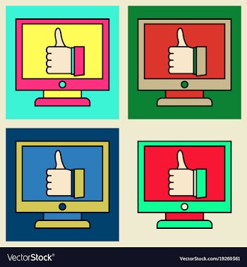Set of thumbs up like social network facebook etc vector image