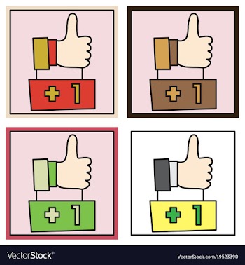 Set of thumbs up like social network facebook etc vector image
